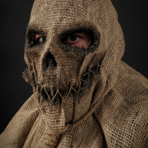 Scarecrow Mask with stitched mouth