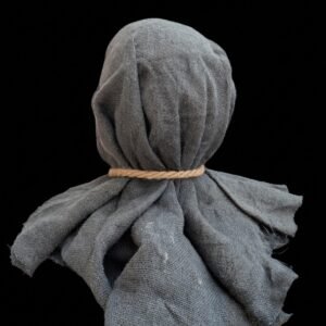Black Burlap Scarecrow Skull Mask