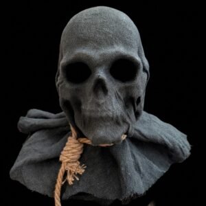 Black Burlap Scarecrow Skull Mask