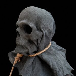 Black Burlap Scarecrow Skull Mask