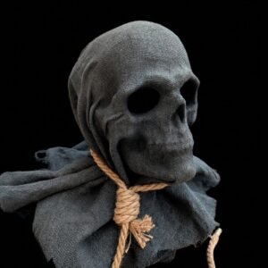 Black Burlap Scarecrow Skull Mask