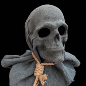 Black Burlap Scarecrow Skull Mask